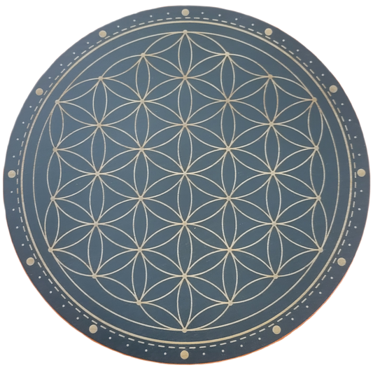 Flower Of Life Grid 11 Inch Black